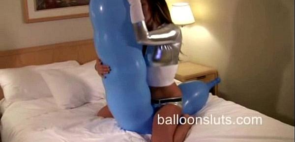  Amateur Teen fucks inflatable whale
